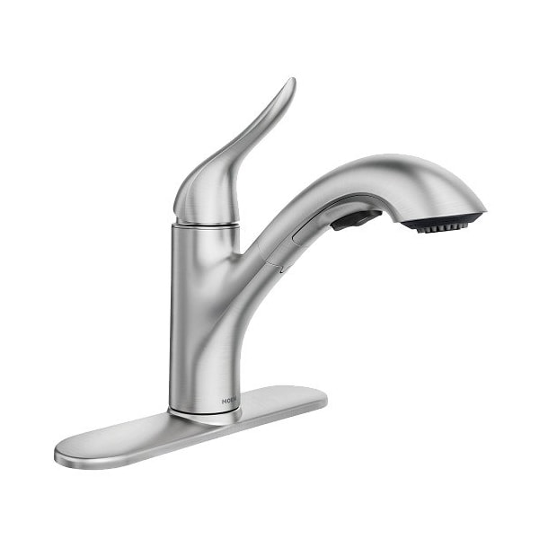 Moen Koa OneHandle Low Arc Pullout Kitchen Faucet in Spot Resistant